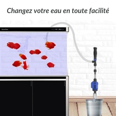 Outil de nettoyage et de changement d'eau d'aquarium pompe électrique –  Petmonde